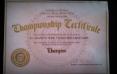 ABKC Champion Certificate