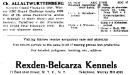 Ali Altwürttemberg's 1922 shepherd Bulletin Kennel ad