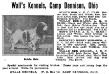 Scioto Bob (171856)&#x27;s 1919 ad for Wall&#x27;s Kennels