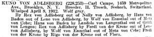  Kuno von Adlisberg  (AKC 228253 registered also as 188162)