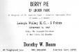 Berry Pie of Linden Park (September 16th 1967)
